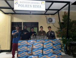 Satresnarkoba Polres Bima Gagalkan Penyeludupan 1.250 Miras Jenis Arak Dari Pulau Dewata Bali