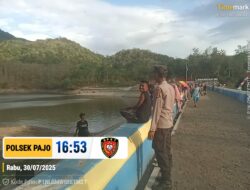 POLSEK PAJO AMANKAN LOMBA DAYUNG SAMPAN TRADISIONAL DI WADUK LA NANGGA