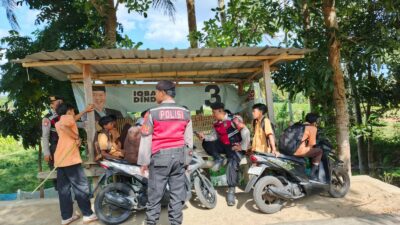 Jaga Kamtibmas, Samapta Polres Lobar Sosialisasikan KEMOS 110 di Kecamatan Gerung