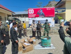 Polsek Poto Tano Kawal Pemusnahan Arsip Operasional Balai Karantina NTB