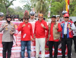 Polres Sumbawa Ikut Serta Pawai Alegoris Meriahkan HUT ke-80 RI di Sumbawa, Ajak Masyarakat Jaga Semangat Kebersamaan