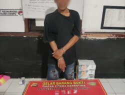 Satresnarkoba Polres Dompu  bekuk seorang pengedar sabu di dusun lanta, Desa rasabou