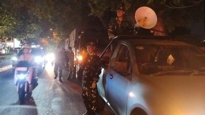 Pengeras Suara Satgas Kota Sampaikan Pesan Rukun dan Aman