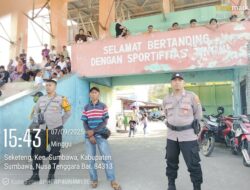 PORKAB Sepak Bola Sumbawa 2025, Polres Sumbawa Pastikan Kegiatan Aman dan Terkendali