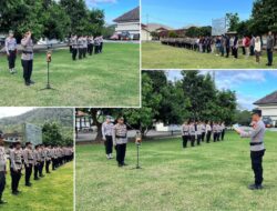 Wakapolres Sumbawa Barat Tekankan Disiplin Anggota Saat Pimpin Apel Pagi