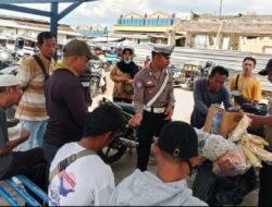 Satlantas Lombok Barat Edukasi Ojek Pasar Jereneng soal Tertib Lalu Lintas