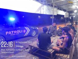 Polsek Rhee Gelar Patroli ‘Blue Light’ dan KRYD, Sasar 3C dan Premanisme