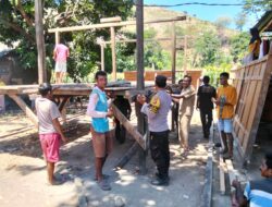 Semangat Kebersamaan, Bhabinkamtibmas Polsek Soromandi Gotong Royong Bersama Warga Binaan