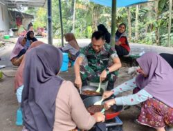 Dodol Ketan Jadi Bukti Kehangatan Satgas TMMD Ke-126 Kodim 1606 Mataram dan Warga