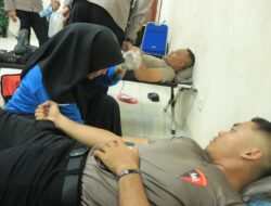 Humas Polres Sumbawa Barat Gelar Donor Darah dalam Rangka HUT Humas Polri ke-74