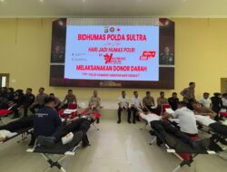 Bid Humas Polda Sultra Gelar Donor Darah Serentak dalam Rangka HUT Humas Polri ke-74