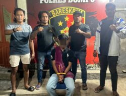 SAT RESKRIM POLRES DOMPU AMANKAN SATU PELAKU KASUS PENGANIAYAAN DI SWETE BARAT