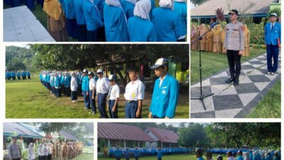 Polsek Maluk Melaksanakan Sosialisasi SMA Kemala Taruna Bhayangkara di SMPN 1 Maluk