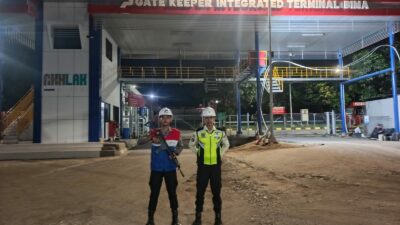 Unit Pam Obvit Sat Samapta Polres Bima Kota Laksanakan Pengamanan dan Patroli di Area PT Pertamina Patra Niaga Bima