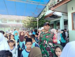 Sinergi Babinsa dan MIN 1 Sukseskan Jalan Sehat Milad