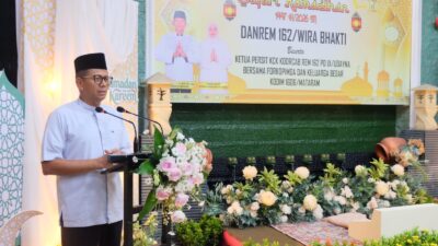 Safari Ramadhan di Kodim 1606/Mataram, Danrem 162/WB Perkuat Sinergi Jaga Stabilitas Wilayah.