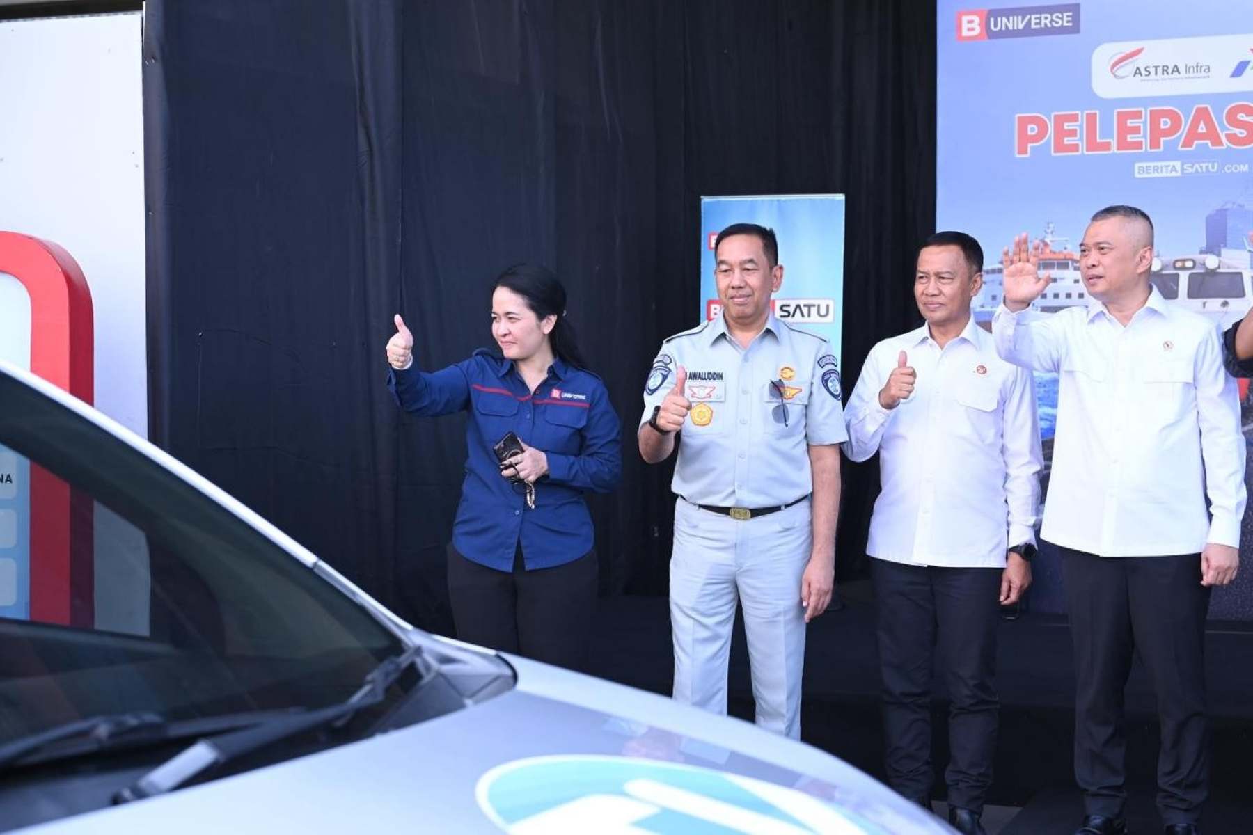 Jasa Raharja Hadiri Pelepasan Tim Liputan Mudik B-Universe 2026, Dukung Informasi Publik yang Akurat dan Keselamatan Berkendara selama Idulfitri 2026.