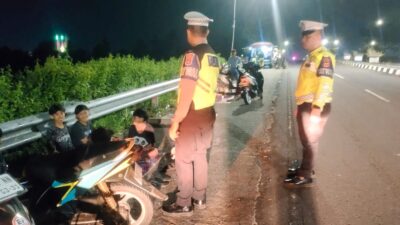 Cegah Balap Liar, Polres Lombok Barat Gencarkan Patroli di Jalur Bypass
