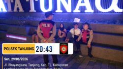 Nyalakan Blue Light, Polsek Tanjung Patroli Malam Antisipasi 3C dan Cuaca Ekstrem