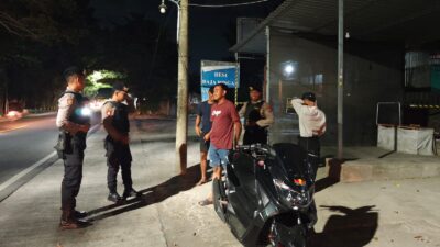 Cegah Balap Liar, Samapta Polres Lombok Barat Sisir Jembatan Kembar