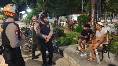 Cegah Aksi 3C, Sat Samapta Polres Lombok Barat Perketat Pengawasan di Pusat Keramaian Gerung