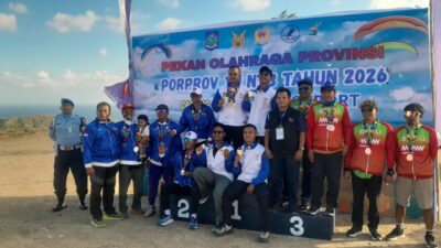 Personel Ditpolairud Polda NTB Raih Medali Emas pada Porprov NTB 2026 Cabang Olahraga Aerosport Disiplin Paralayang