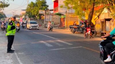 Antisipasi Kemacetan dan Kecelakaan di Jam Sibuk, Satlantas Polres Bima Kabupaten Gelar Kegiatan Rawan Pagi