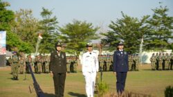 Tiga Wanita TNI Trimatra Tampil Kompak Sebagai Pengucap Sapta Marga Pada Upacara HUT Ke-81 TNI.