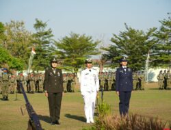Tiga Wanita TNI Trimatra Tampil Kompak Sebagai Pengucap Sapta Marga Pada Upacara HUT Ke-81 TNI.